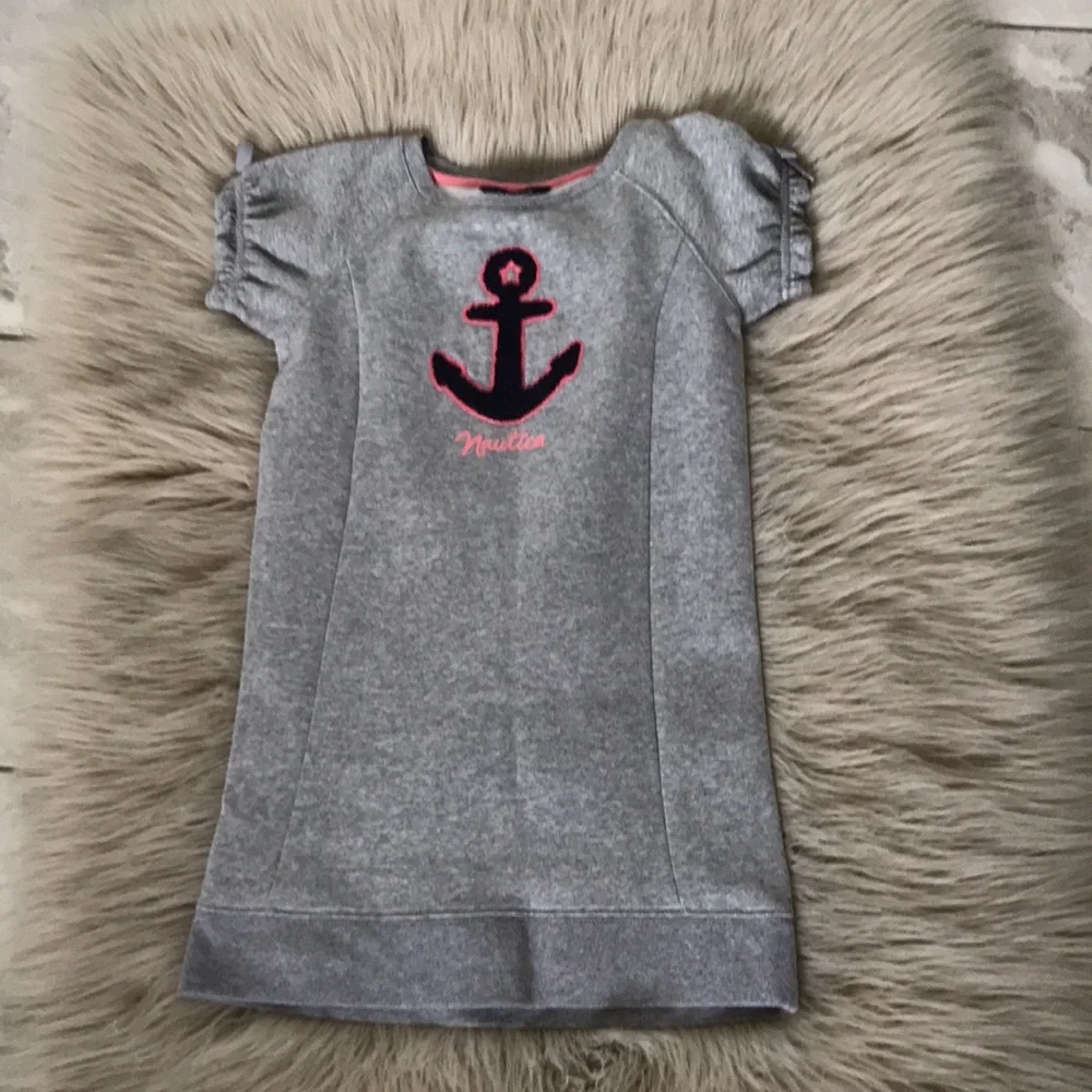 New-NAUTICA Girls Short Sleeve Fashion Sweeatshirt Dress | 5